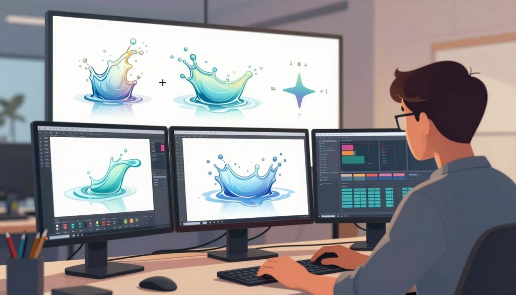 Best practices for consistent scene flow in liquid motion animation